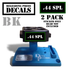 44 SPL Reloading Press Decals Ammo Labels 1.95" x .87" Sticker 2 Pack BLK/GRN