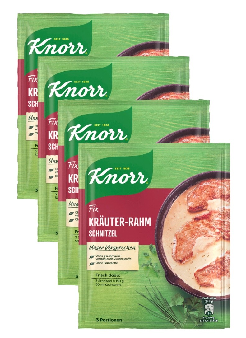 Knorr KRAUTER RAHM Creamy herb Schnitzel -4pc12 portions-FREE SHIPPING 2690₽