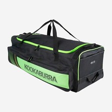 Image of 2026 Kookaburra Cricket 4500 Wheelie Bag Black / Green Size 92 x 33 x 30cm