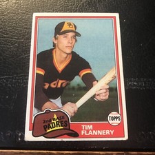 1981 Topps Tim Flannery  & Dennis Kinney.  San Diego Padres