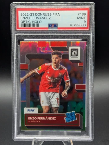 ENZO FERNANDEZ 2022-23 Donruss Optic Rookie HOLO SILVER Prizm PSA 9 Mint Chelsea