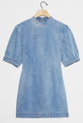 en saison denim dress En Saison Dakota Denim Mini Dress In Indigo - 60% Off