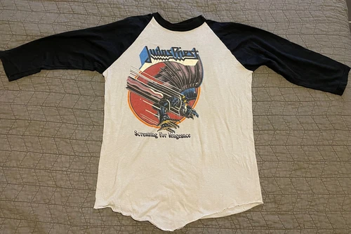 Original Judas Priest Rock T-Shirt Screaming Fo 1980s vintage concert t-shirt, vintage, single stitch, B+ condition