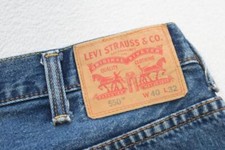 Levi's 550 Relaxed Fit Straight Blue Denim Jeans Mens Size 40 x 32
