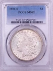 1921 S Morgan Silver Dollar PCGS MS62 Soft White Frosty Luster PQ #GC475