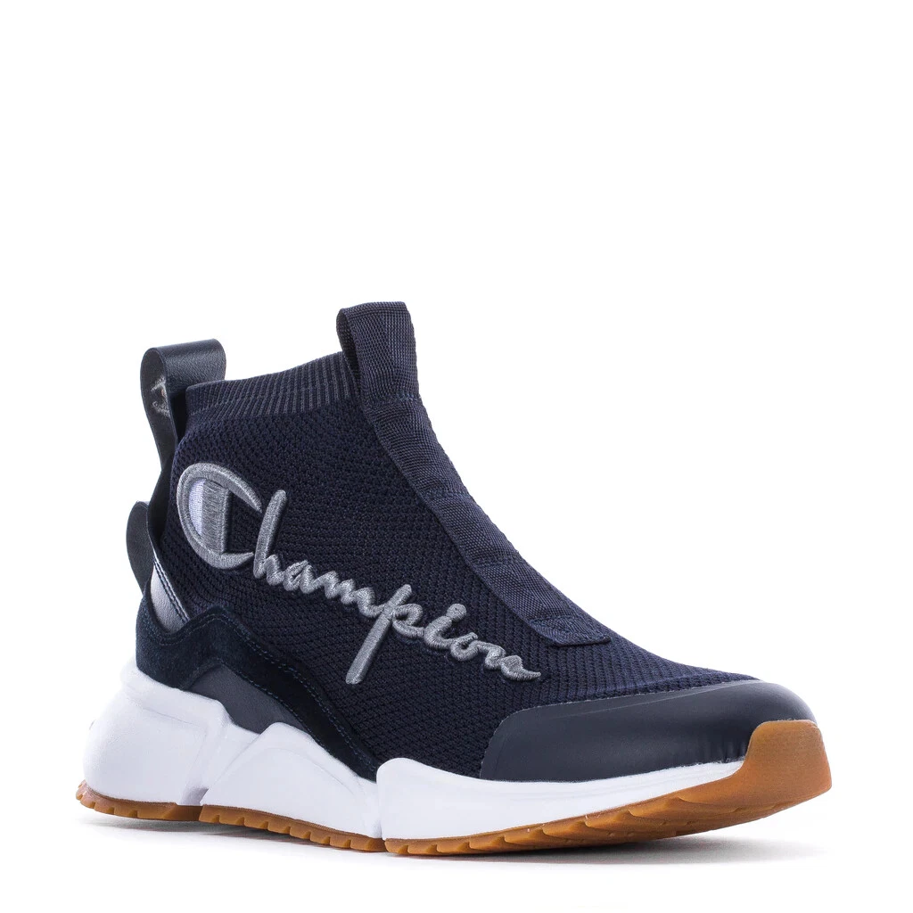 CHAMPION RF MID SLIP ON SNEAKER TRAINER ATHLETIC MEN SHOES NAVY