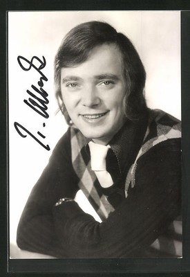 Musiker Peter Albert, mit Autograph, Ansichtskarte 