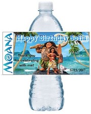 20 ~ MOANA BIRTHDAY PARTY FAVORS WATER BOTTLE LABELS