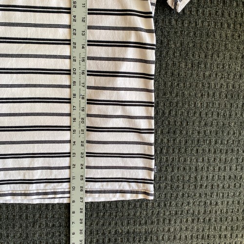 Huf Worldwide Vintage 90’s Style T Shirt Striped Black White Guess Ringer M - Picture 7 of 9