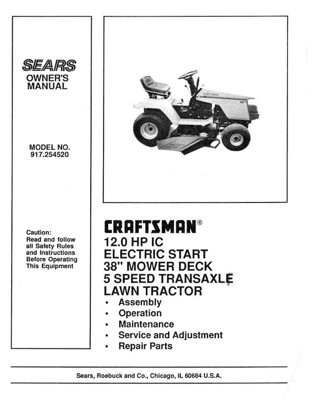 Craftsman 38 2024 riding mower