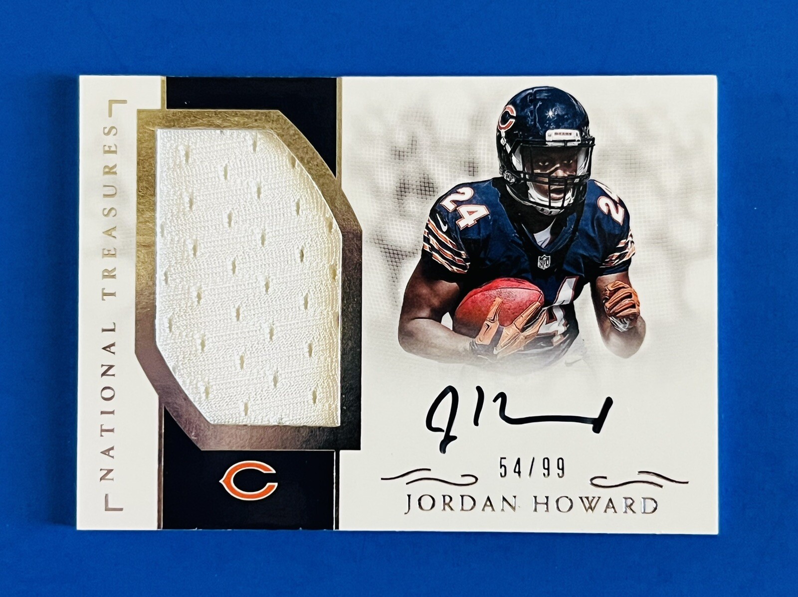 Jordan Howard Panini National Treasures Rookie Materials Signatures #RMSJH Base