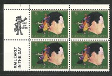US SC # 1484. George - Gershwin - Composer. Block of 4. MNH. VF