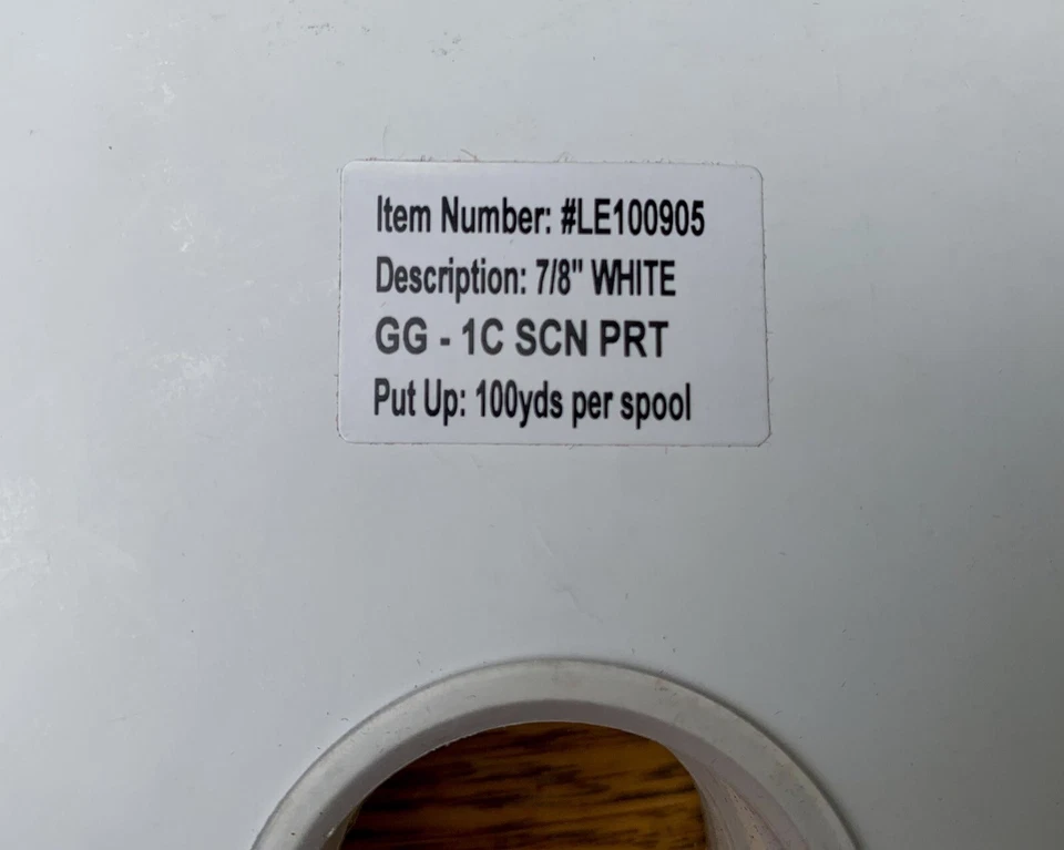 Grosgrain Ribbon 7/8" Wide White W/ Orange HAPPY HALLOWEEN 🎃 100 Yard Roll - Image 3 of 4