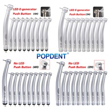 POPDENT Dental High Speed LED E-generator Handpiece 4/2-Hole Air Turbine