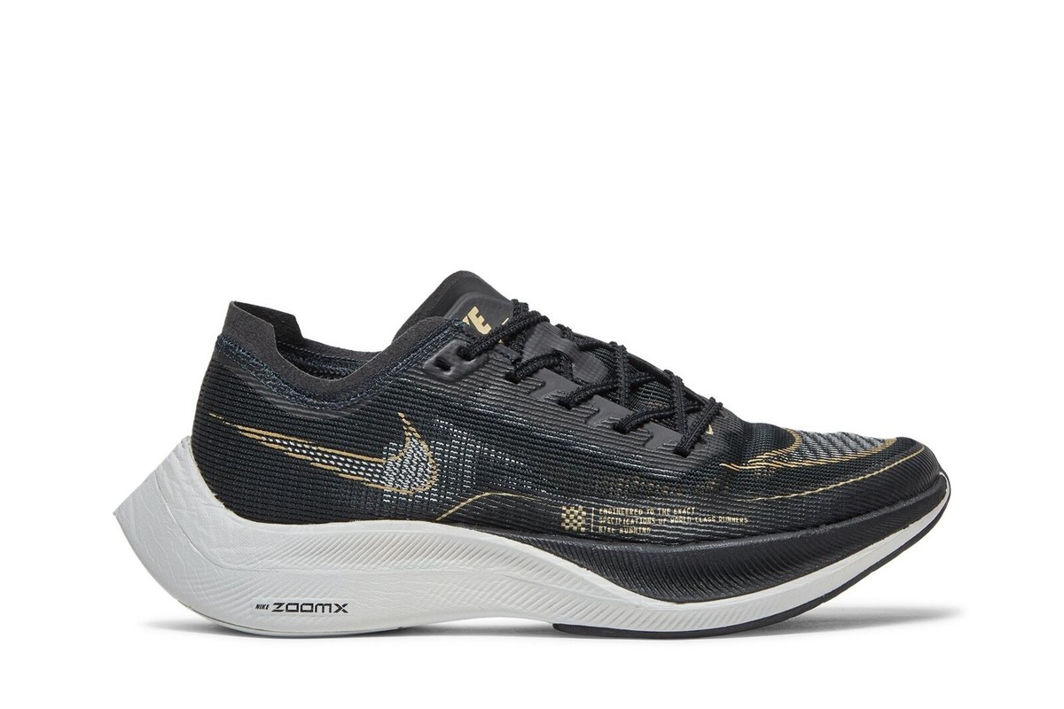 Men\'s Black and Gold Athletic Nike ZoomX Vaporfly size 11.5 Size 10.5 - Nike ZoomX Vaporfly NEXT% 2 Black Metallic Gold  main image 2