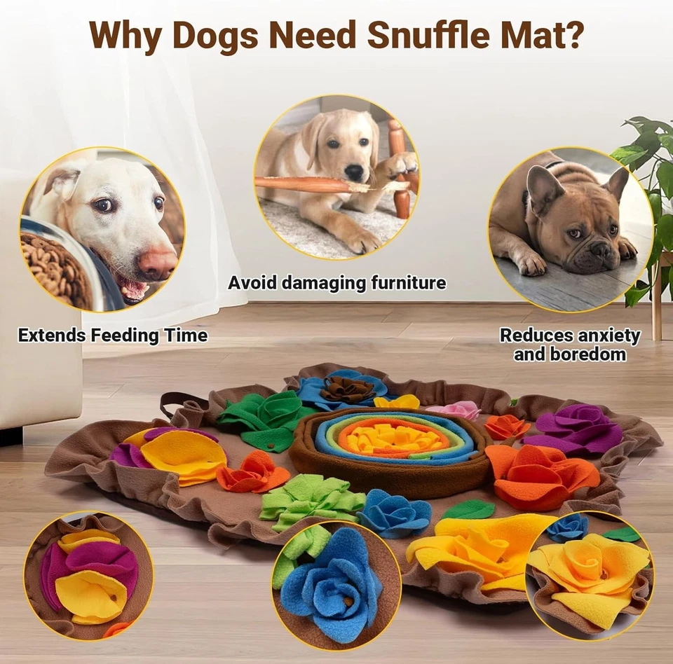Non-Slip Snuffle Mat - Interactive Puzzle Toy for Dogs & Cats - Machine Washable - Image 4 of 4
