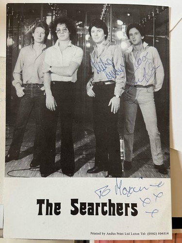 DE COLECCIÓN THE SEARCHERS FIRMADO POR 2 Y FIRMADO RONNIE HILTON FRANK IFIELD PROMOCIÓN - Imagen 2 de 3