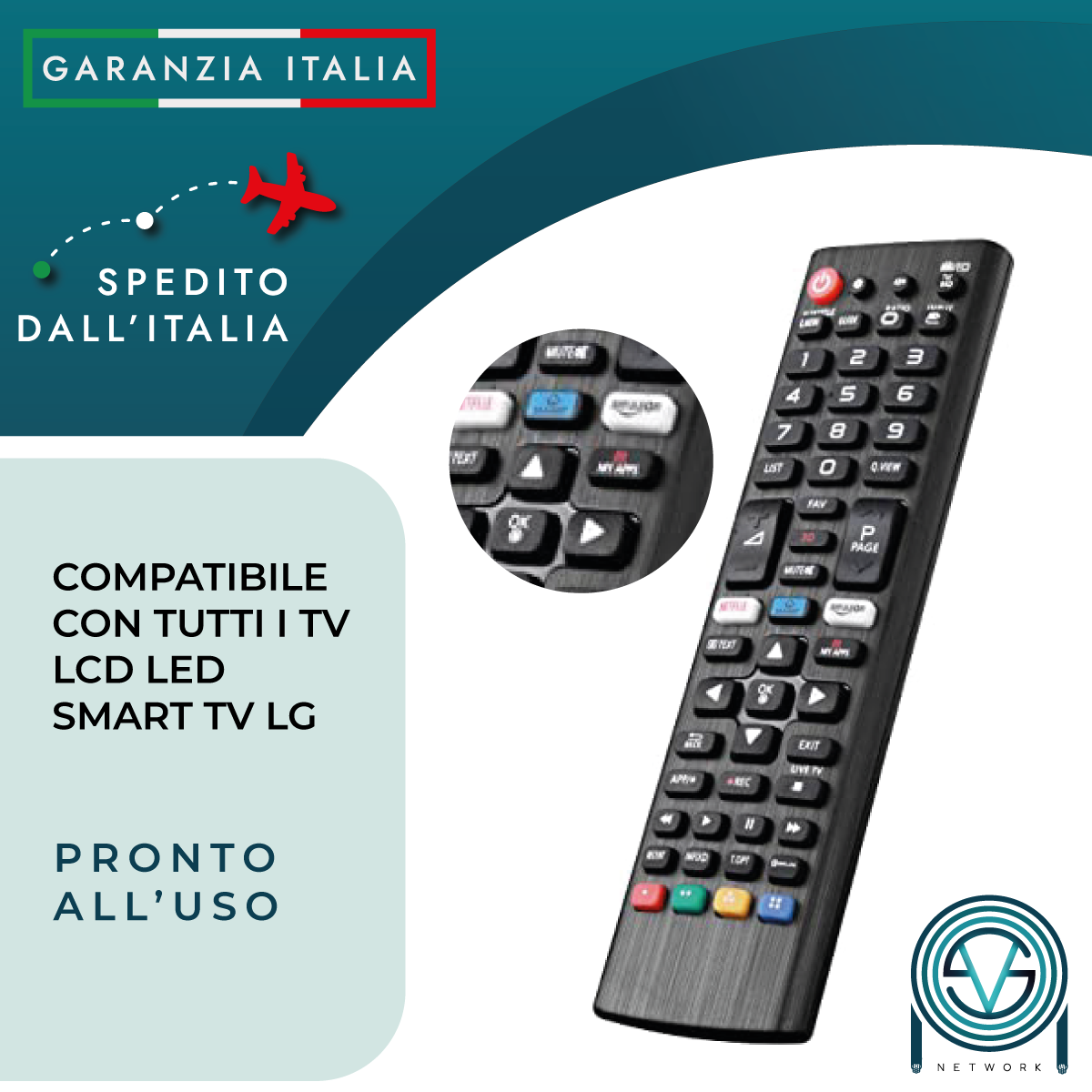 Telecomando universale Smart TV per LG AKB75095308 LED LCD UHD Smart TV 3D 4K
