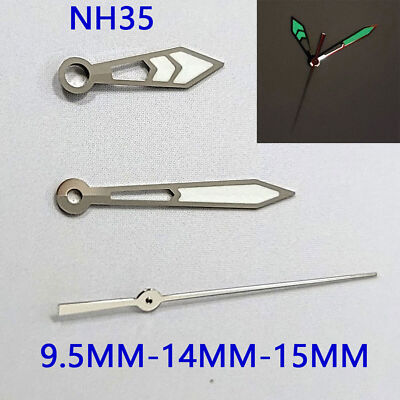 1X Watch Pointer Green Luminous Hands for Japanese NH36/4R36 Automatic Movements