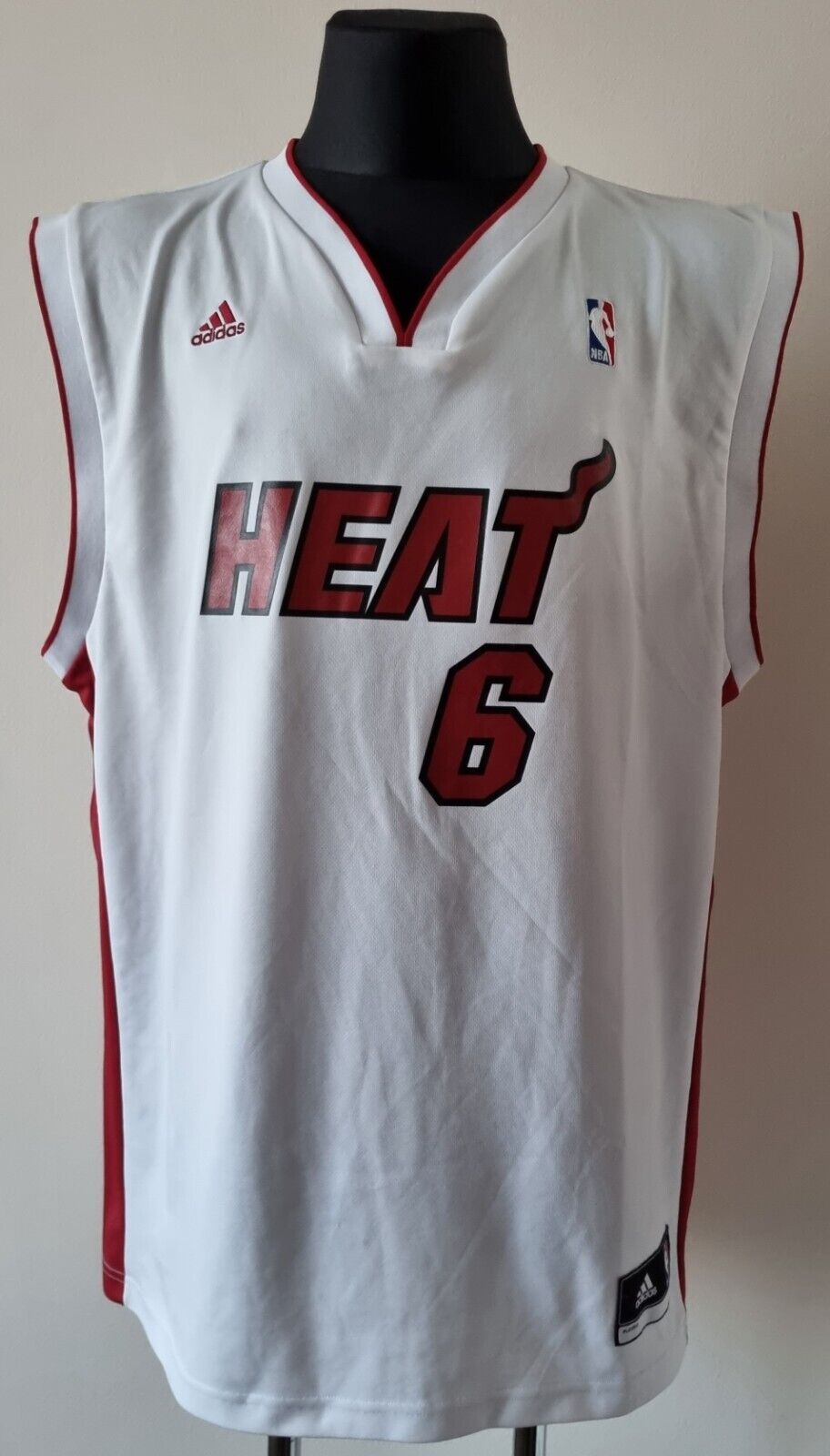 Miami Heat LeBron James Jersey White Adidas Extra Large NBA Basketball White  Hot