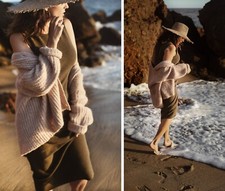 Jenni Kayne 345 Cocoon Cardigan in Taupe; XS