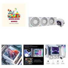 Hyper Vision 360 ARGB AIO CPU Liquid Cooler - Magnetic Fixed 3.95" LCD Displa...