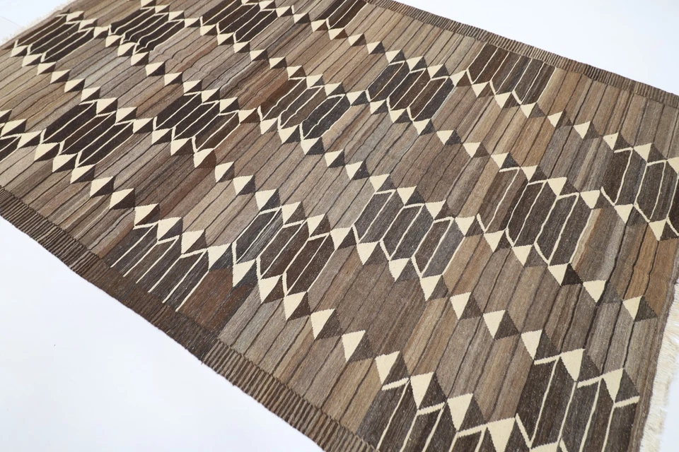 7 x 10 ft Soumak Kilim Area Afghan Hand Knotted Wool Kilim Living Room kilim - Image 2 of 4