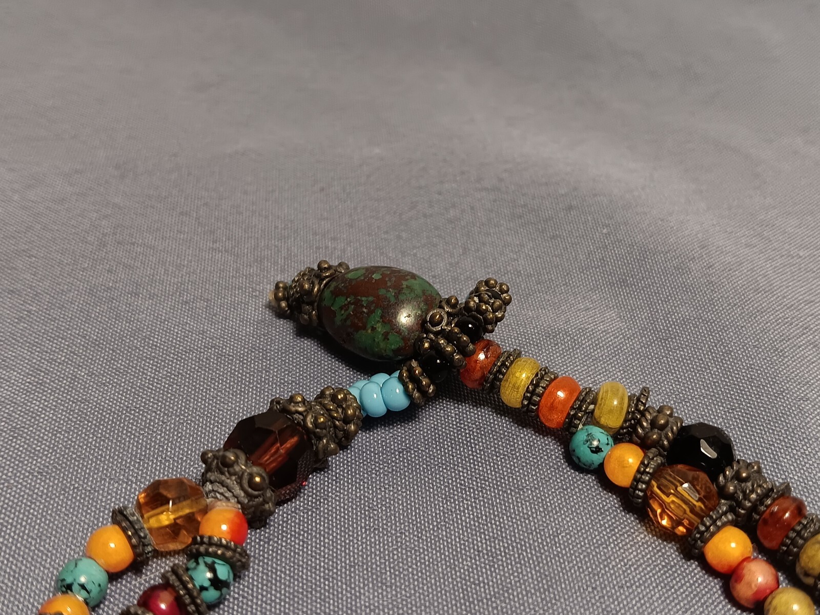 Sterling Silver Multi-Gemstone Double Strand Bead… - image 3