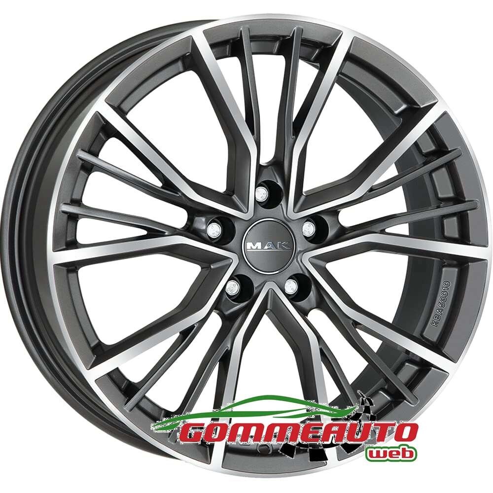 4 CERCHI IN LEGA 17 MAK UNION G.M.MIRROR FACE 5X100 AUDI SEAT SKODA VW