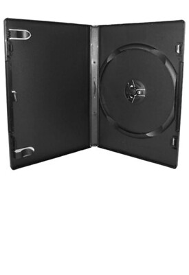 200 x 9 mm schwarz Single DVD Case Hüllen Buchrücken Slimline klar Front Cover Hülle