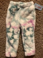 Cat Jack- Girls' Warm Tie-Dye Fleece Jogger pants, size: 18 Months, Multi-color
