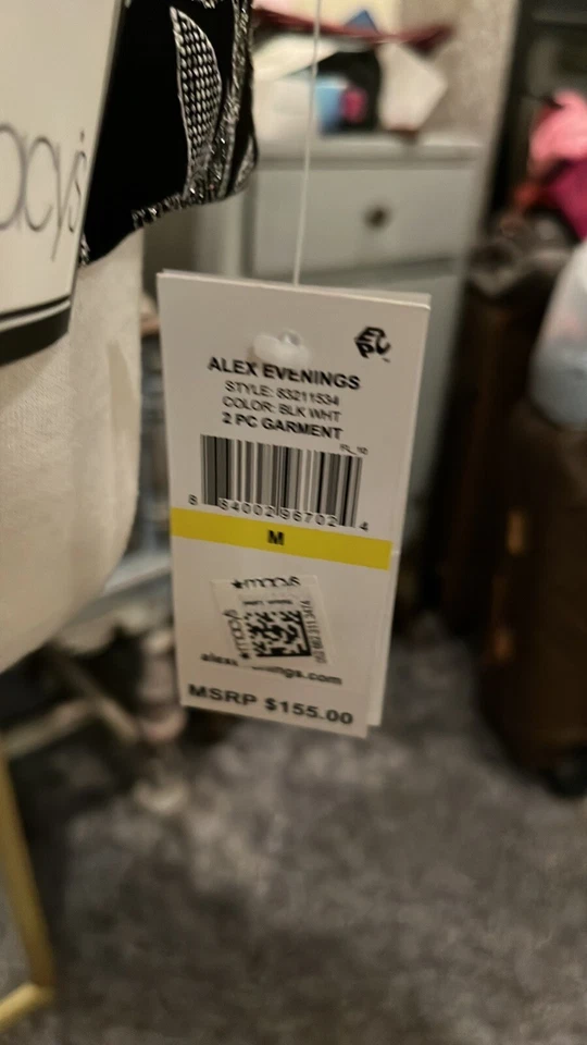 Alex Evenings Juego de 2 Piezas Abrigo/Tanque Mujer Med. Foto 4 de 4