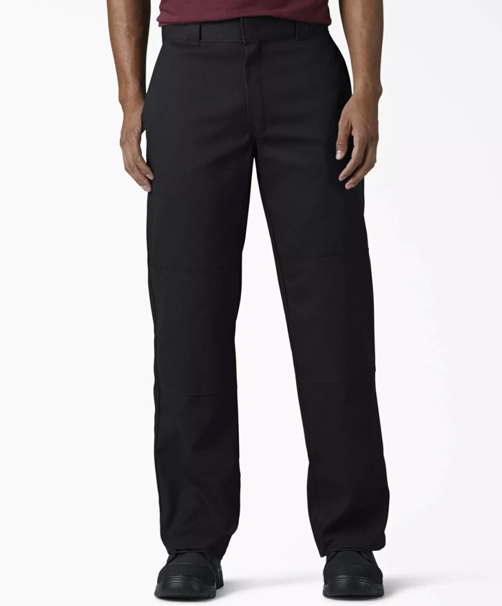 NEW Dickies Loose Fit Double Knee Work Pants Black Mens 30W