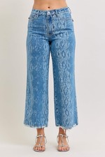 Judy Blue High Waist Ankle Wide Leg Denim Jeans 881107