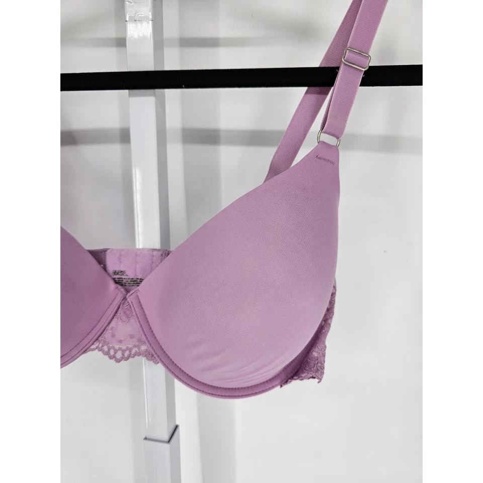 Gilligan & O'Malley Talla 38D Clásico Ligeramente Forrado Camiseta Sujetador Lavanda Púrpura Foto 2 de 4