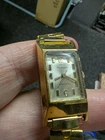Vintage Timex Ladies Quartz Watch 1970/80s In A Gold Finish Rectangular Design