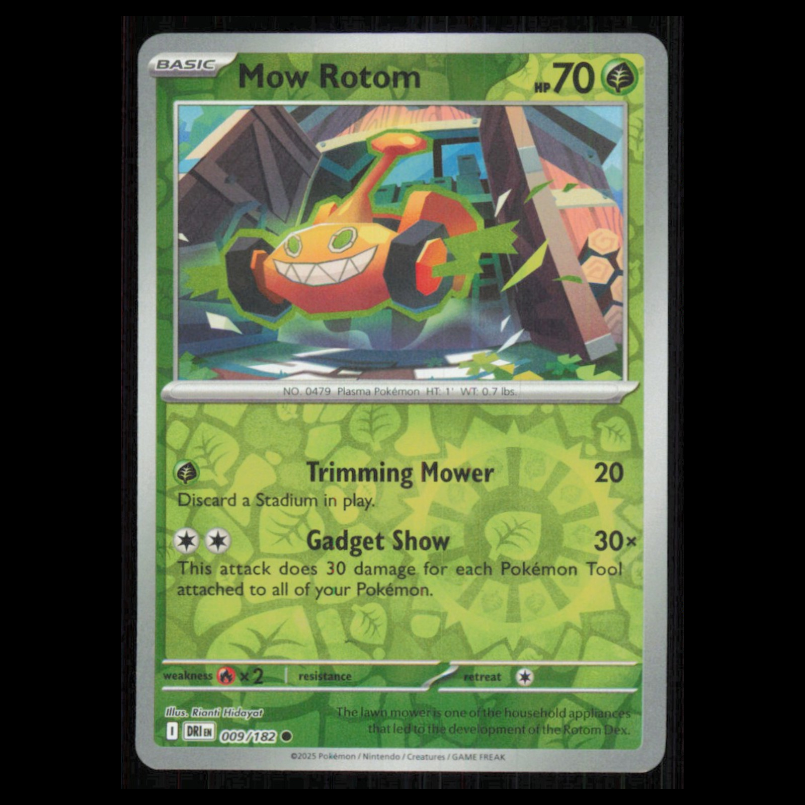 Mow Rotom #9 2025 Scarlet - Violet Series - Destined Rivals Common Pokemon Card