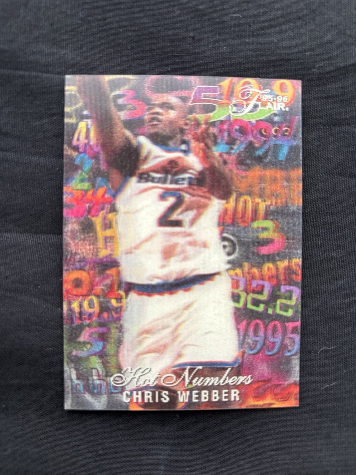 1995-1996 Flair Hot Numbers Chris Webber  Washington Wizards 15 of 15 Sport Card