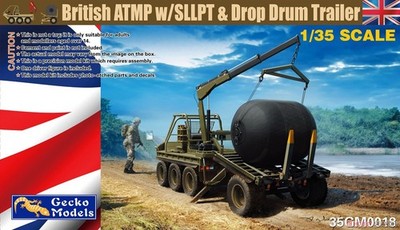 Gecko Models 35GM0018 1:35Scale British ATMP w/SLLPT Drop Drum Trailer