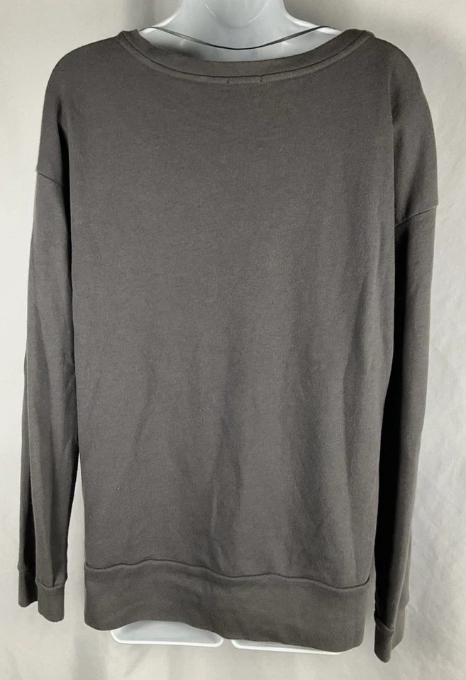 Sudadera Juicy Couture para mujer talla L gris dorado logotipo estrás dobladillo desigual Foto 2 de 4