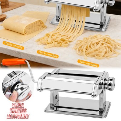 Nudelmaschine Nudel Metall 3 in 1 Nudelaufsätze Maker Edelstahl Pastamaschine A+