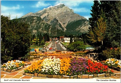Banff Alberta Canada Cascade Mountain Landscape Continental Postcard B832