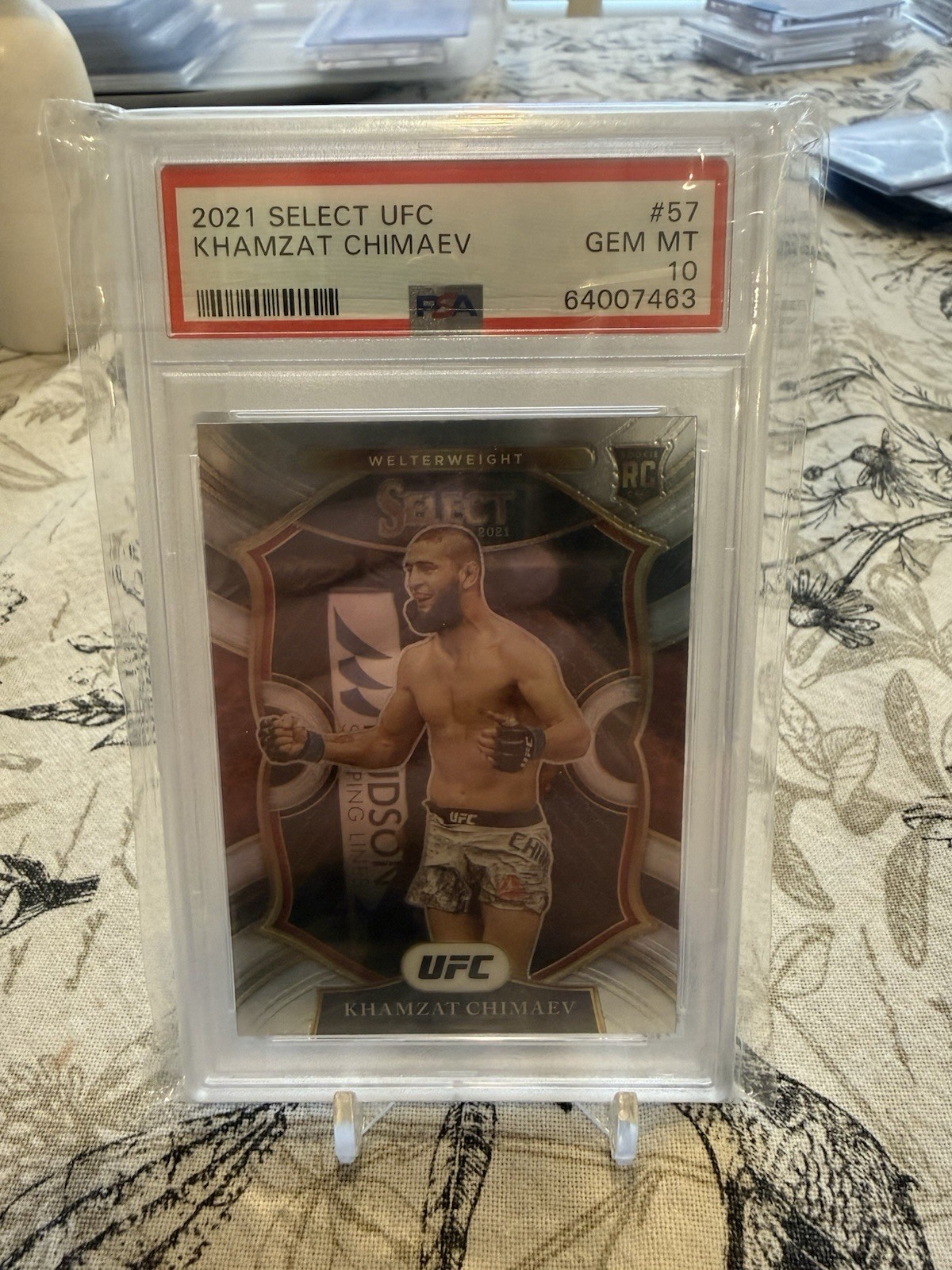 2021 Select UFC Khamzat Chimaev RC Rookie Concourse #57 PSA 10