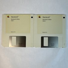 Vintage Apple Macintosh Utilities Version 6.0.2 Software Floppy Disks 1.44MB
