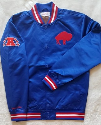 Buffalo Bills Mitchell & Ness Double Down Satin Full-Snap Jacket Sz Large