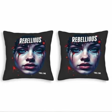 Set of 2 18x18in Throw Pillow Covers - Edgy Decorative Cushion Cases 