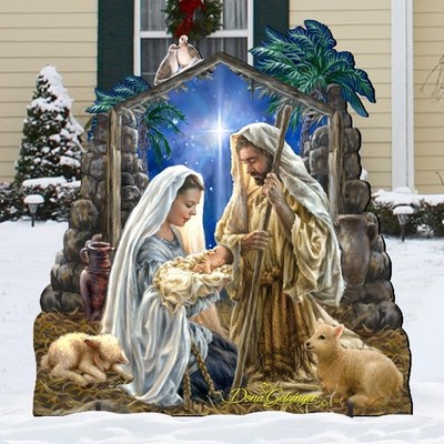 Glory to God Nativity 32 and 48 Tall Outdoor Decor by D. Gelsinger