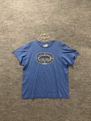 Ecko Unltd. THRASHED Blue Short Sleeve Graphic Logo T-Shirt Men s Size Large L
