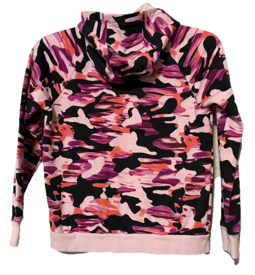 Sudadera con Capucha Under Armour Juvenil Mediana Rosa Camuflaje Suelta Pullover Bolsillo Canguro Foto 4 de 4