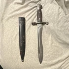 WW2 Toledo Bayonet with Scabbard Wood Handle Steel Blade Full Tang Ambidextrous